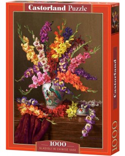 Slagalica Castorland od 1000 dijelova - Gladiole u kineskoj vazi