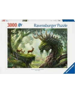 Slagalica Ravensburger od 3000 dijelova - Šumski zmaj se budi