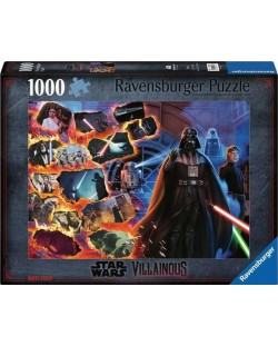 Slagalica Ravensburger od 1000 dijelova - Zlikovci iz Ratova zvijezda: Darth Vader