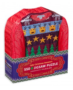 Slagalica u metalnoj kutiji Eurographics od 550 dijelova - Božićni džemperi