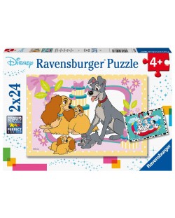 Slagalica Ravensburger od 2 x 24 dijela - Disney Štenci