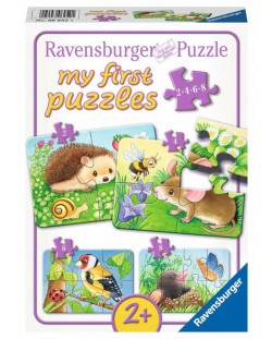 Puzzle Ravensburger 4 u 1 - Životinje u vrtu