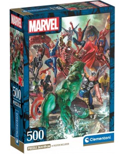 Slagalica Clementoni od 500 dijelova - Marvel Heroji