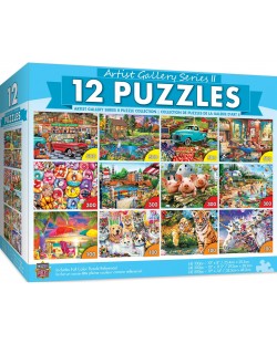 Puzzle Master Pieces 12 u 1 - Artist Gallery II 12 pack bundle