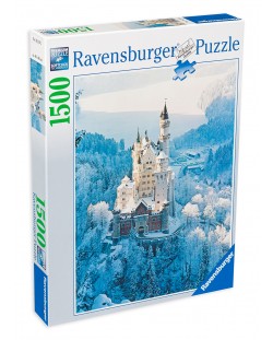Slagalica Ravensburger od 1500 dijelova - Dvorac Neuschwanstein zimi