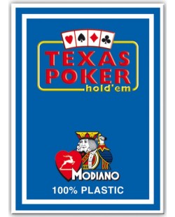 Plastične poker karte Texas Poker - plava leđa