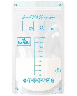 Vrećice za čuvanje majčinog mlijeka Lorelli - 40 + 5 komada na poklon