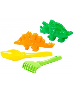 Set za plažu Polesie Toys - Dinosaur, 4 dijela