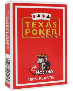 Plastične poker karte Texas Poker - crvena leđa