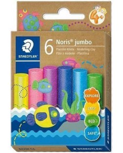 Plastelin Staedtler Noris Jumbo - 6 броя, blještav