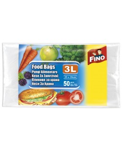 Vrećice za hranu Fino - Mikroten, 3 L, 25 х 35 cm, 50 komada