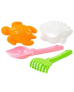 Set za plažu Polesie Toys - Kornjača, 4 dijela