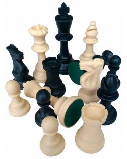 Plastične šahovske figure s filcom Manopoulos, 95 mm