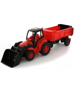 Plastična igračka Polesie - Traktor Champion  s utovarivačem i prikolicom, asortman