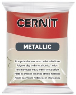 Polimerna glina Cernit Metallic - Crvena, 56 g