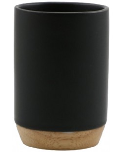 Držač četkica za zube Inter Ceramic - Sydney, 7 x 10 cm, crni