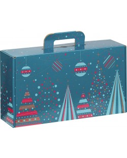 Poklon kutija Giftpack Bonnes Fêtes - Plava, 33 cm