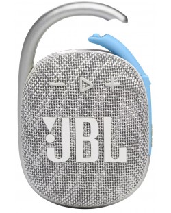 Prijenosni zvučnik JBL - Clip 4 Eco, bijelo/srebrni