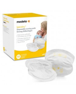 Jastučići za majčino mlijeko Medela - Safe&Dry, 60 komada