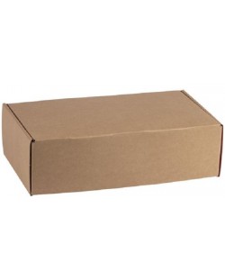 Poklon kutija Giftpack - 34.2 x 25 x 11.5 cm, kraft i siva