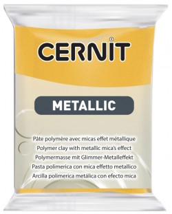 Polimerna glina Cernit Metallic - Žuta, 56 g