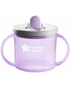 Prijelazna čaša Tommee Tippee - First cup, 4 m+, 190 ml,  ljubičasta