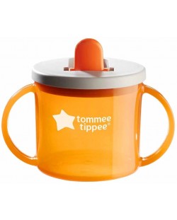 Prijelazna čaša Tommee Tippee - First cup, 4 m+, 190 ml, narančasta