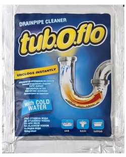 Sredstvo za odčepljivanje odvoda hladne vode Tub.o.flo - 60 g, Р15/GR