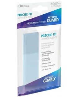 Protektori za igraće karte Ultimate Guard Precise-Fit Sleeves - Japanese Size, prozirni, 100 komada