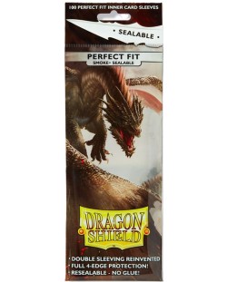 Štitnici za kartice Dragon Shield Perfect Fit Sleeves - Sealable Smoke (100 komada)