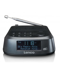 Radio zvučnik sa satom Lenco - CR-605BK, crni