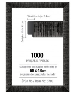 Okvir za slagalicu Art Puzzle - Crni, za 1000 dijelova
