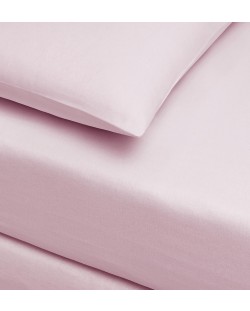 Set plahte s gumicom i jastučnice TAC - 100% pamuk, za 100 x 200 cm, roza