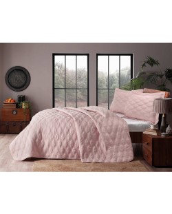 Prekrivač s 2 jastučnice TAC - Marissa, 250 х 260 cm, ružičasti
