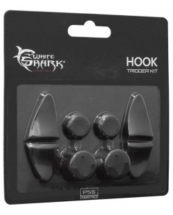 Set silikonskih kapica White Shark - Hook Trigger Kit, crni (PS5)