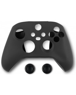 Silikonsko kućište i čepovi Spartan Gear, za Xbox Series, crno