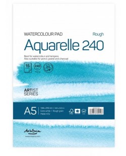 Blok za crtanje za vodene boje Drasca Watercolour pad - A5, 15 l