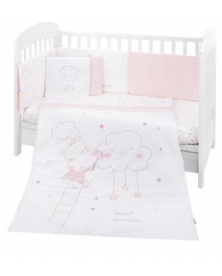 Set za spavanje za mini krevetić KikkaBoo - 6 dijelova, 70 х 140 cm, Hippo Dreams