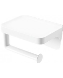 Držač za toaletni papir i polica Umbra - Flex Adhesive, bijeli
