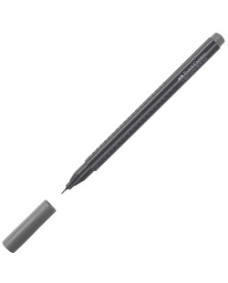 Fineliner flomaster Faber-Castell Grip - Sivi, 0.4 mm