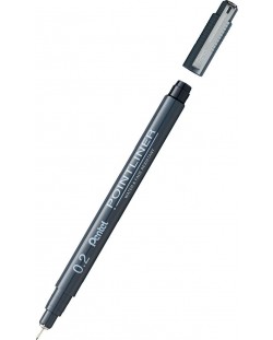 Fineliner flomaster Pentel Pointliner -  0.2 mm, crni