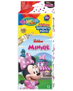 Tempera boje Colorino Disney - Junior Minnie, 12 boja, 12 ml