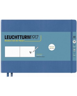 Bilježnica Leuchtturm1917 A5 Sketchbook Landscape - Medium, plava