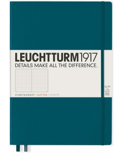Bilježnica Leuchtturm1917 - А4+, stranice s točkama, Pacific Green