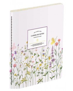 Rokovnik Victoria's Journals Florals - Svijetloljubičasti, laminirane korice, u redovima, 48 listova, B5