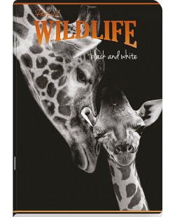 Školska bilježnica Black&White - Wildlife, A4, 60 listova, široki redovi, asortiman