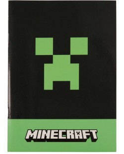 Bilježnica Graffiti Minecraft - Greeper, A5, sa širokim redovima