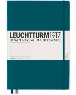Bilježnica Leuchtturm1917 - А4+, bijele stranice, Pacific Green
