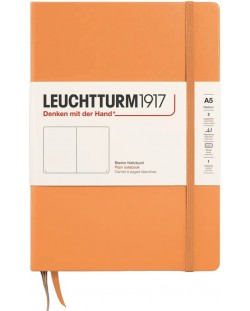 Bilježnica Leuchtturm1917 New Colours - A5, s bijelim stranicama, Apricot, tvrdi uvez