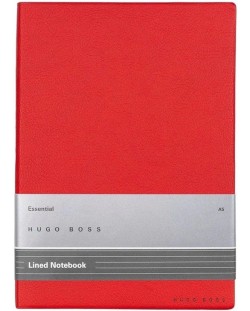 Bilježnica Hugo Boss Essential Storyline - A5, s linijama, crvena